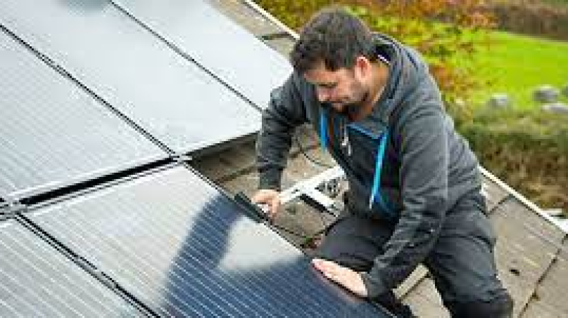 How are solar panels installed on the roof?
