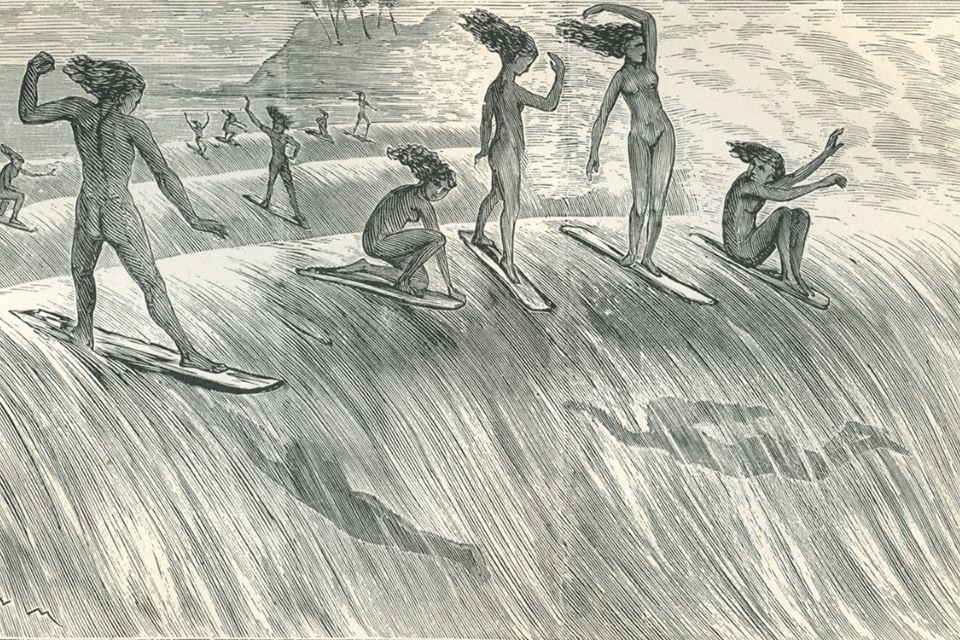 First documented accounts of surfing by europeans hawaii