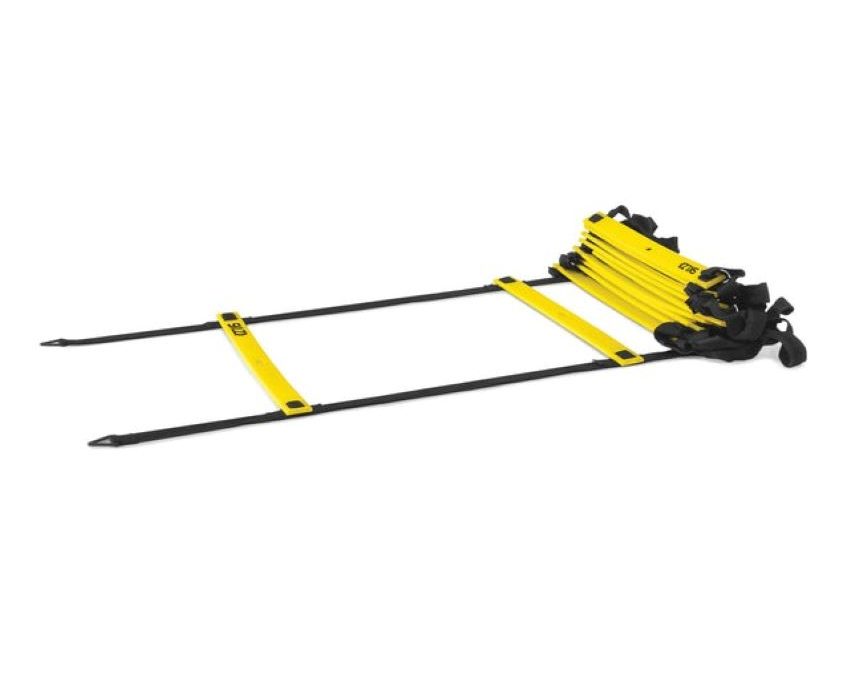 Athlete testing SKLZ performance gear during workout session.