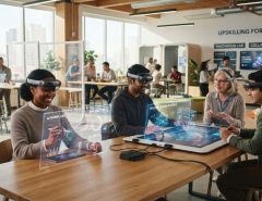 Workers developing skills for an AI-driven future